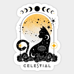 Celestial spirit animal Cat Sticker